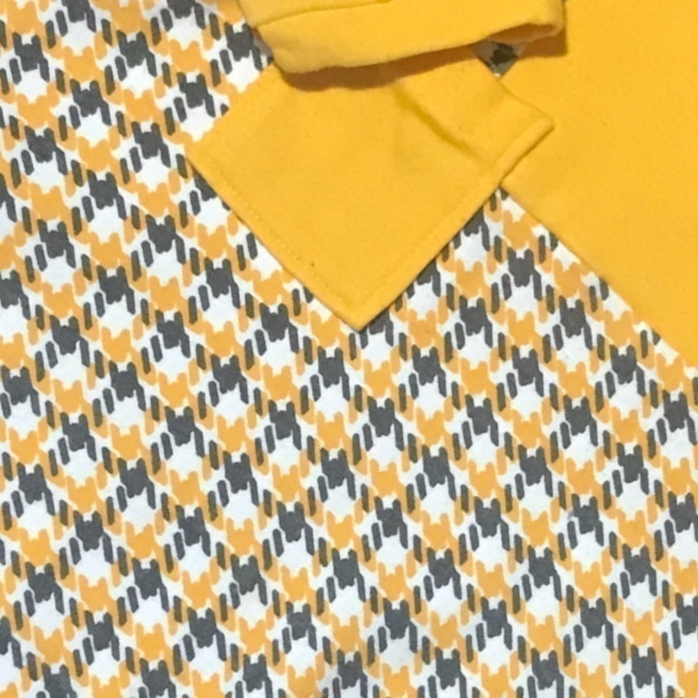 Mustard Yellow Long Sleeve Cotton Dress - Picture 2 of 5